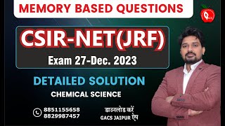 DETAILED SOLUTION CSIR NET/JRF Dec.2023 EXAM||Gravity Jaipur