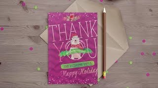 PHOTOSHOP TUTORIAL | How to Design a Holiday Thank You Card screenshot 4