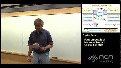 nanoHUB-U Fundamentals of Nanoelectronics: Course Logistics