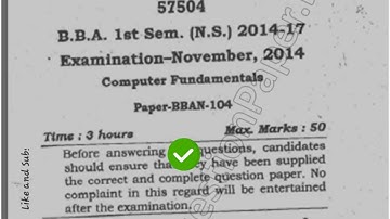 2014 Mdu BBA 1st Sem Computer Fundamentals Question Paper #MduQuestionPaper.in