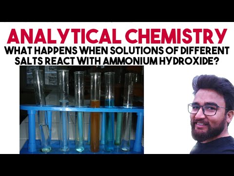 Analytical Chemistry | Action of Ammonium Hydroxide in Solutions of Different