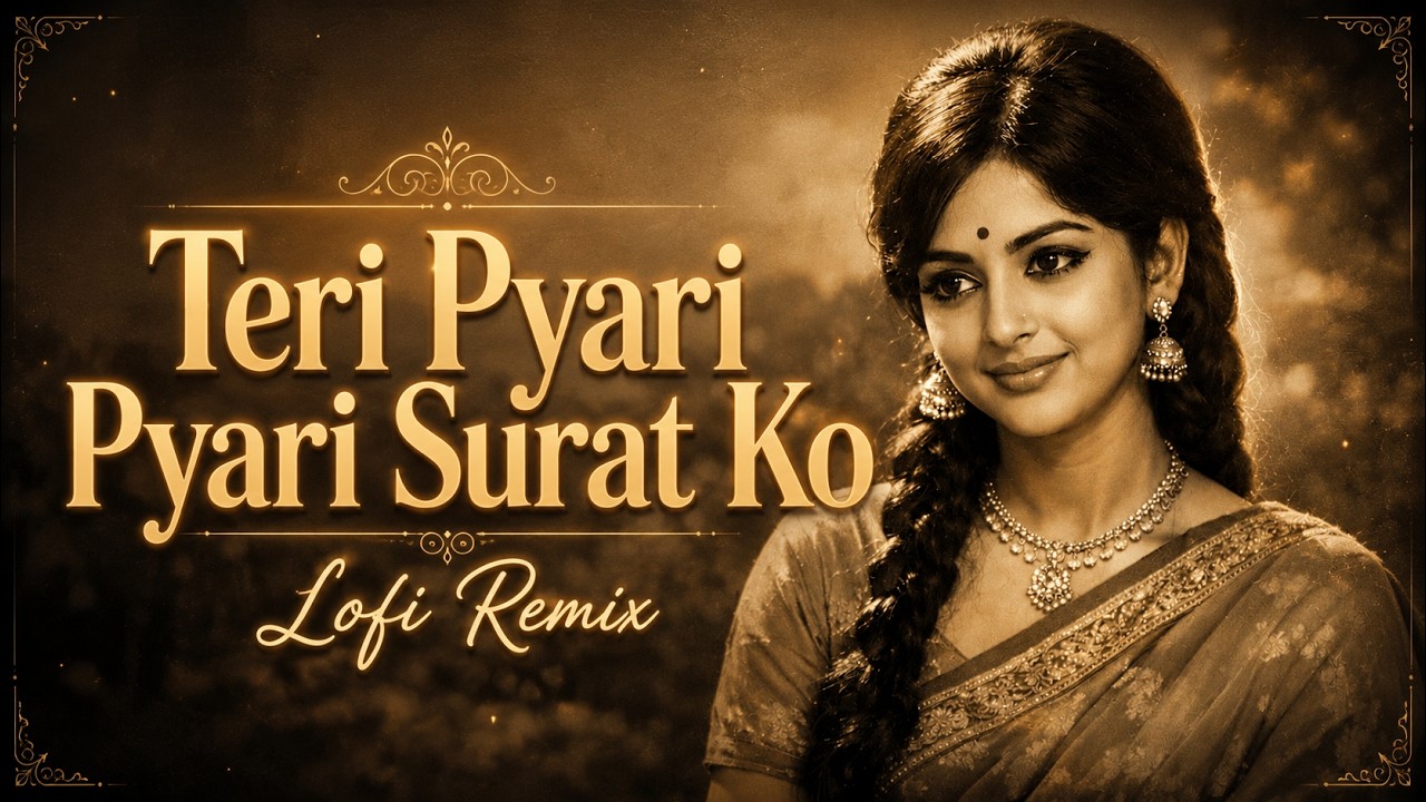 Teri Pyari Pyari Surat Ko (LoFi Remix) ❤️ | Old Bollywood Vibes | Chill Romantic Beat