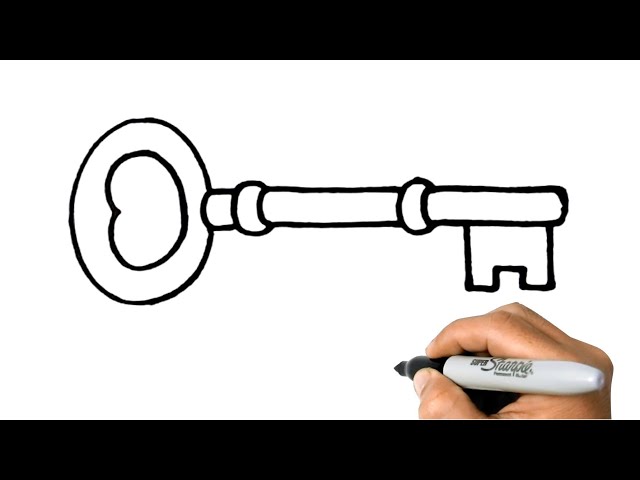 Key Drawing - How To Draw A Key Step By Step