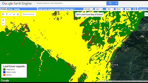 Land Use Land Cover Change (LULCC) between 2001 and 2019 in Google Earth Engine (Study Area: Dharan)