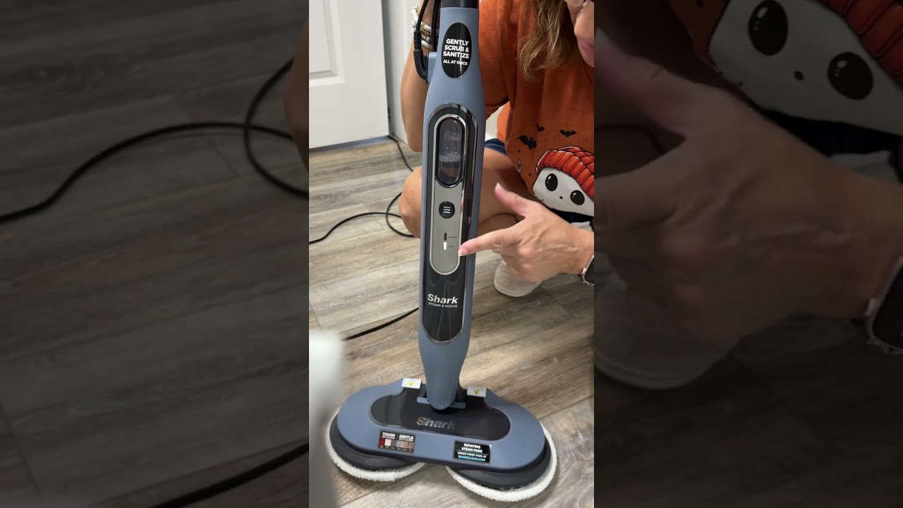 Shark Steam & Scrub for those who hate to mop like me! This does the job easily 