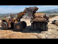 Caterpillar 992A Wheel Loader Loading Rocks On Terex Dumper - Ektor Epe
