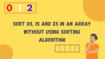Sort 0s, 1s and 2s in the array without using sorting algorithm. #dsa #programming #sorting