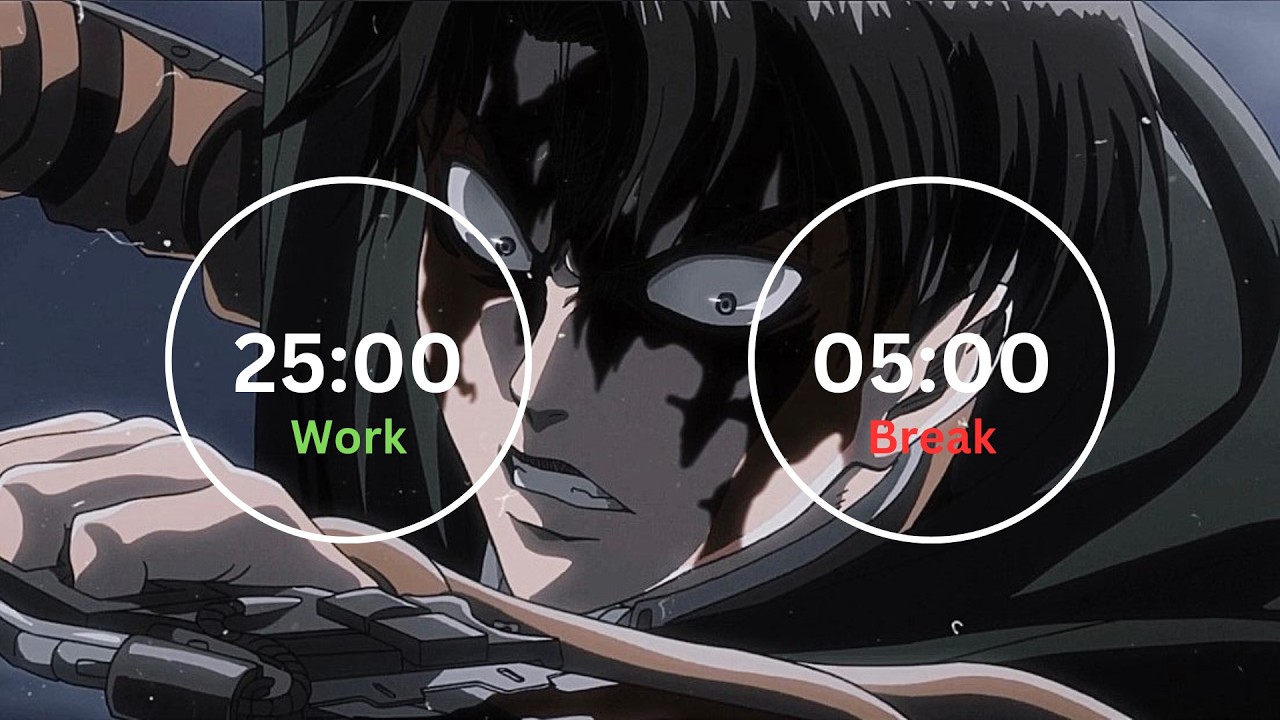 Focus Like Levi – 25/5 AOT Pomodoro with OST
