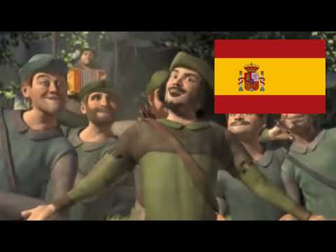 Shrek Merry men Robin hood song - (castellan spanish)