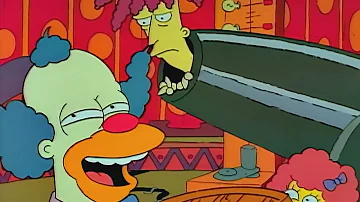 Krusty spara telespalla Bob con il cannone - I Simpson(ITA)