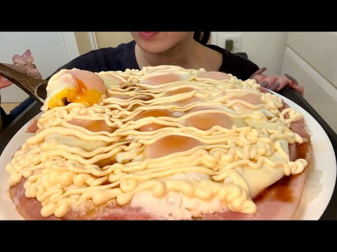 【ASMR，咀嚼音】Bacon and Egg Rice Bowl！ベーコンエッグ丼！