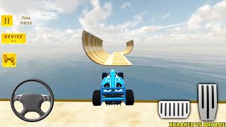 Formula Ramp Car Stunts Mega Ramp Mode: Blue Formula Car Driving - Android Gameplay Walkthrough screenshot 2