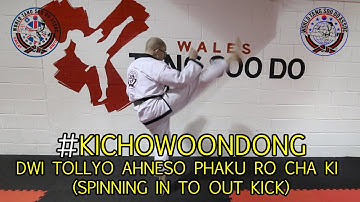 Ki Cho Woon Dong (WTSDA) Spinning In to Out Crescent Kick Tutorial