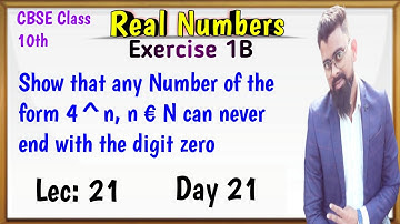 Show that any Number of the form 4 to the power n, can never end with digit zero