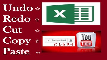 Undo,Redo,copy and Paste Options In MS Excel 2016/2013/2010/2007 In Hindi Urdu– Lesson 4