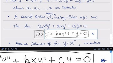 4.7 - Cauchy-Euler Equations