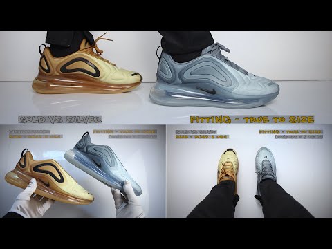 Nike Air Max 720 Gold vs Silver - On Feet Compare - YouTube