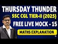 TIER-II ALL INDIA LIVE MOCK-15 MATHS EXPLANATION by RAJKUMAR SIR || EVEREST COACHING POINT