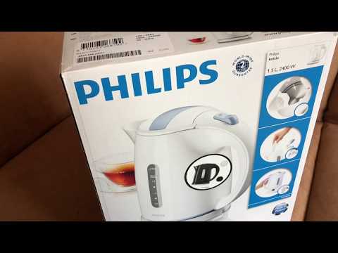 Philips HD4646 - kettle - Black unboxing and instructions