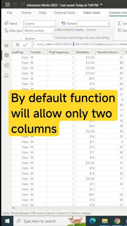 How to Combine Two columns in Power BI Using DAX #powerbi #powerbi ...