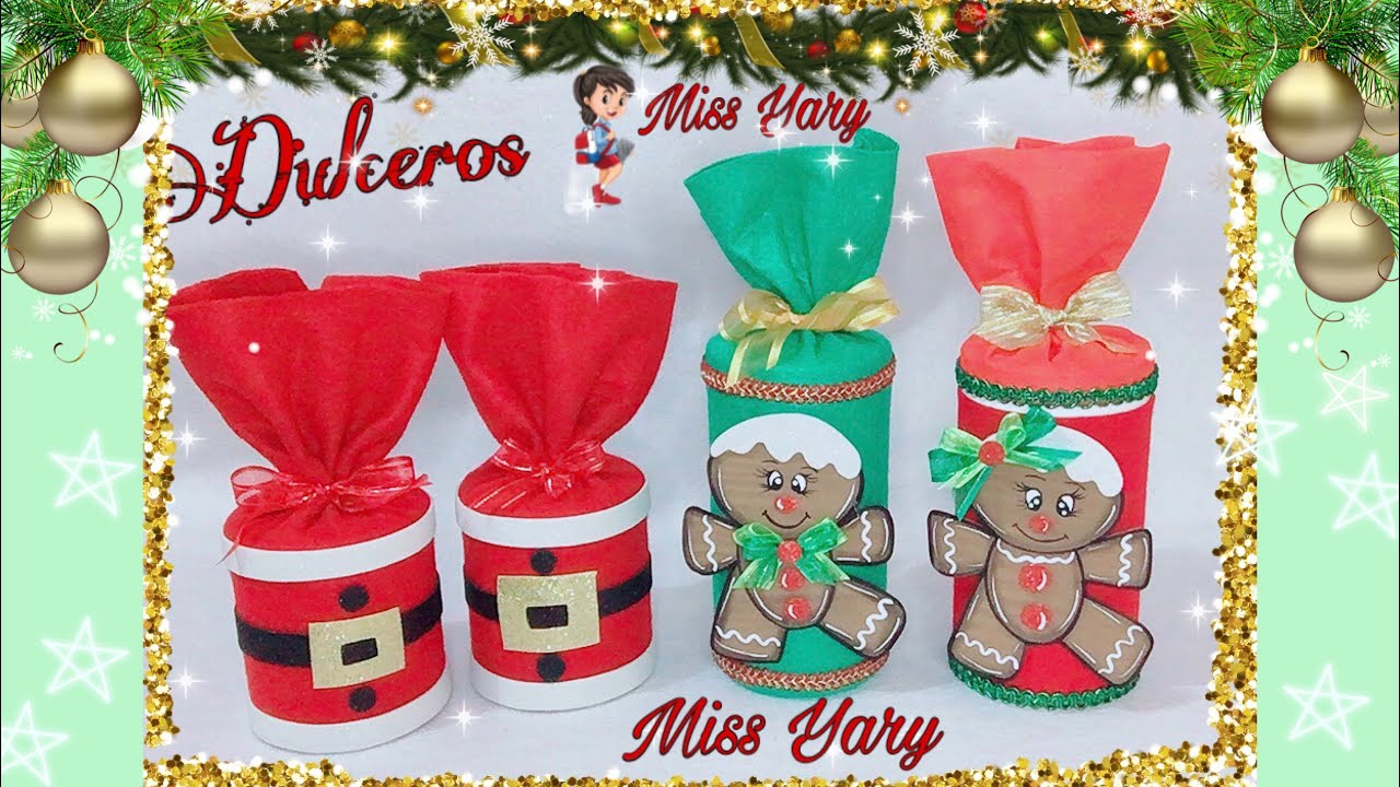 DULCEROS NAVIDEÑOS CON BOTES DE PLÁSTICO. - YouTube
