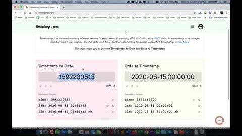 How to convert timestamp to Date & Time (Live Website)
