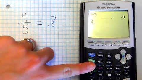 TI 84 Fraction/Decimal Conversions