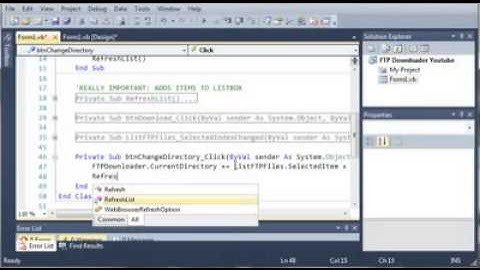 Visual Basic   182   FTP Downloader Part 5 Opening Folders