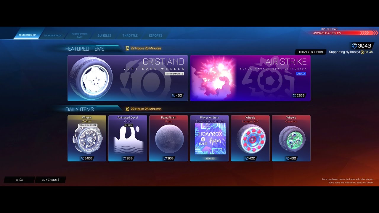 Item Shop: May 17, 2022! White Cristiano, Saviour anthem is back and more..