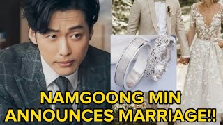 Actor Namgoong Min announced marriage with long time girlfriend