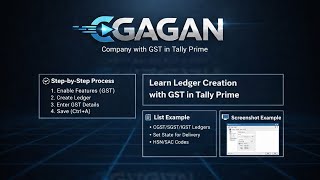  Tally Prime GST with Ledger Creation Step by Step / #Tally Prime #GST #TAX # Company create 