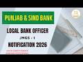 Punjab &amp; Sind Bank LBO Notification 2026 | Govt Job Exams | Divya Career - Exam Notification