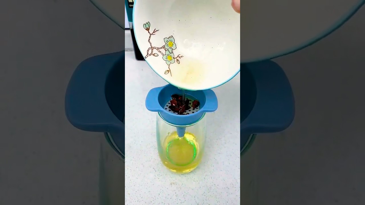 TOMATUS Funnel Set, Kitchen Plastic Funnel with Handle, 4-in-1 Multifunction, Filter for Transfer