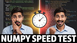 Numpy Speed Test | Numpy vs Python List | Numpy Python Tutorial for Beginners | Data Science Course