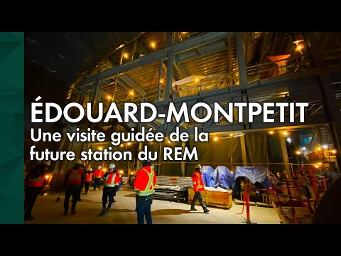 Visite guidée de la station Edouard-Montpetit du Réseau Express Métropolitain de Montreal - Nov 2021