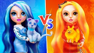 Hot vs Cold Challenge / 12 Barbie Doll Crafts and Tricks