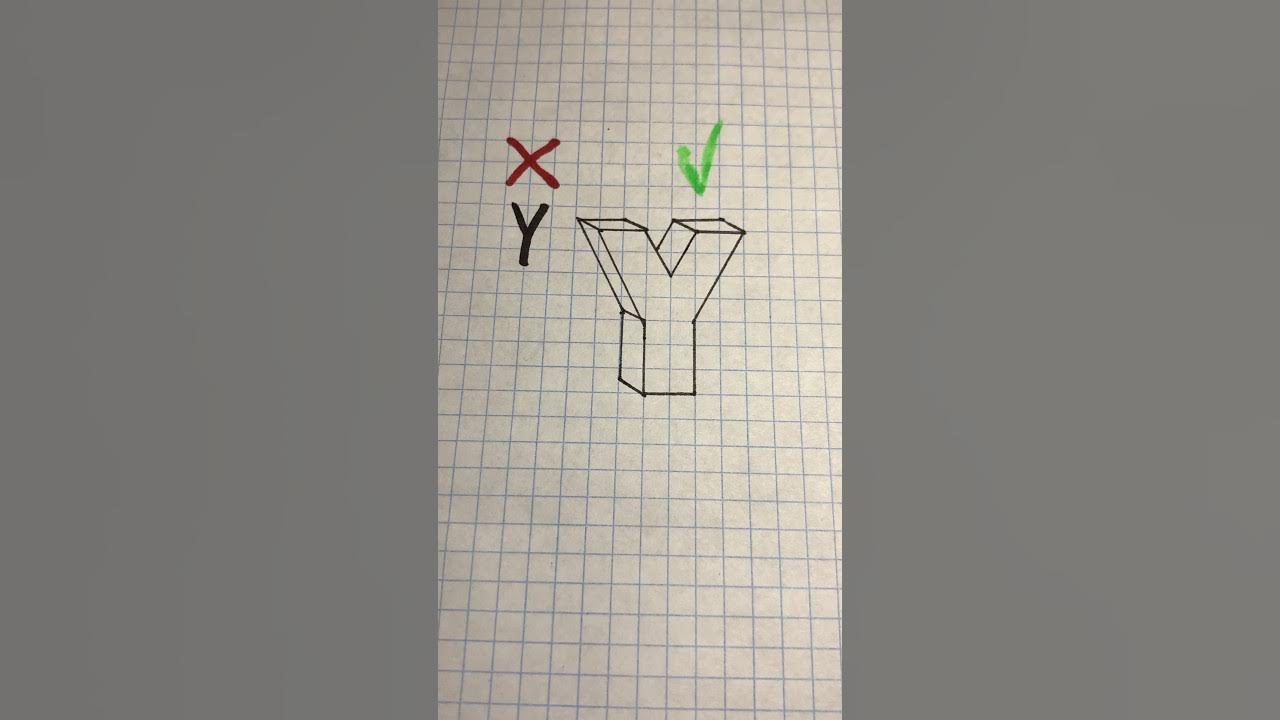 3D letter “Y” / How to Draw 3D letter “Y” shorts drawing YouTube