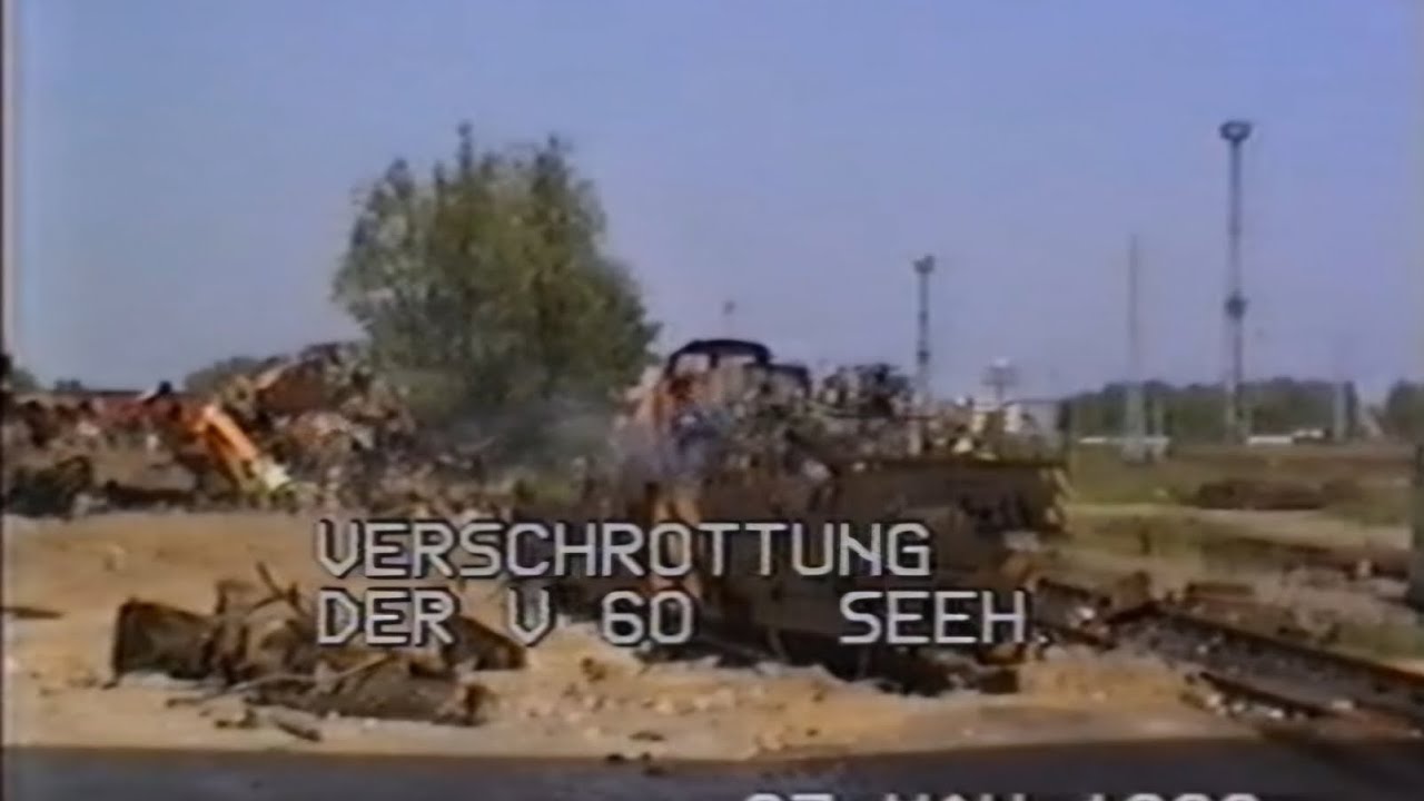 Verschrottung von Lokomotiven der Baureihe V60 / 106 / 346 im BW Rostock Seehafen 1999