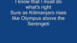 Toto-Africa lyrics