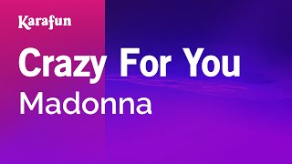 Crazy for You - Madonna | Karaoke Version | KaraFun chords