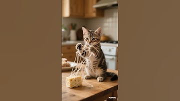 「どのヒモを引けばいいの？🧀🐾」 "Which string to pull? 🧀🐾" #shorts  #trap