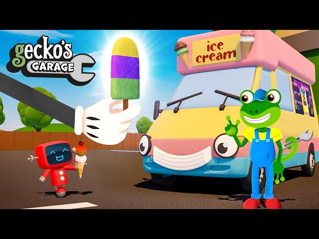 Learn Colors with Ice Cream and More!｜Gecko's Garage｜Cartoon For Kids｜Learning Videos For Toddlers class=