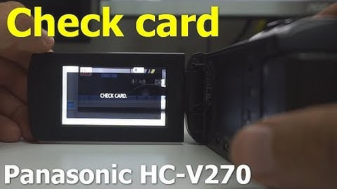 Check Card (Panasonic HC-V270, Red, crossed memory card sign)