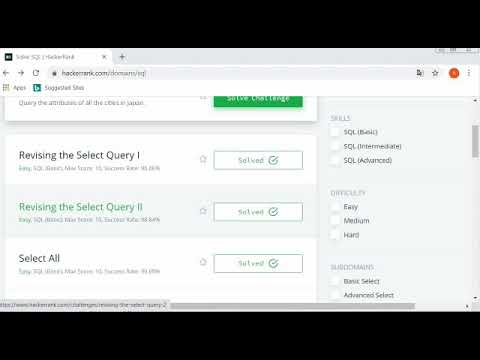 #Rivising the select query 2| Hackerrank SQL solution