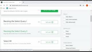 #Rivising the select query 2| Hackerrank SQL solution