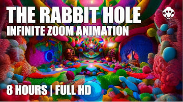 The Rabbit Hole | Infinite Zoom Animation (8 Hours), Full HD