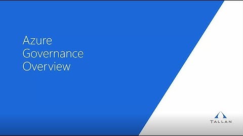 Azure Governance Virtual Overview
