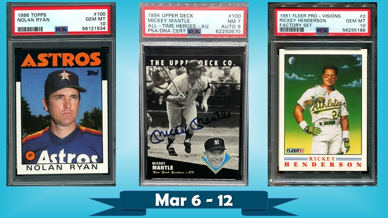TOP 10 Highest Selling Baseball Cards from the Junk Wax Era on eBay