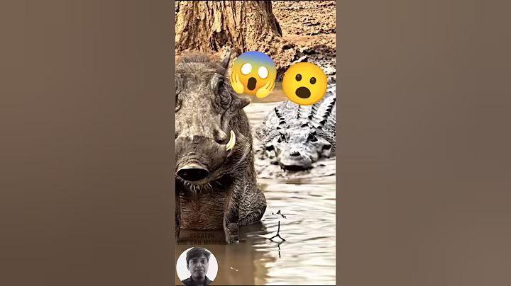 Crocodile Vs Warthog 🐗🐊 | Survival Battle.  #wildlife #shezanmahmud