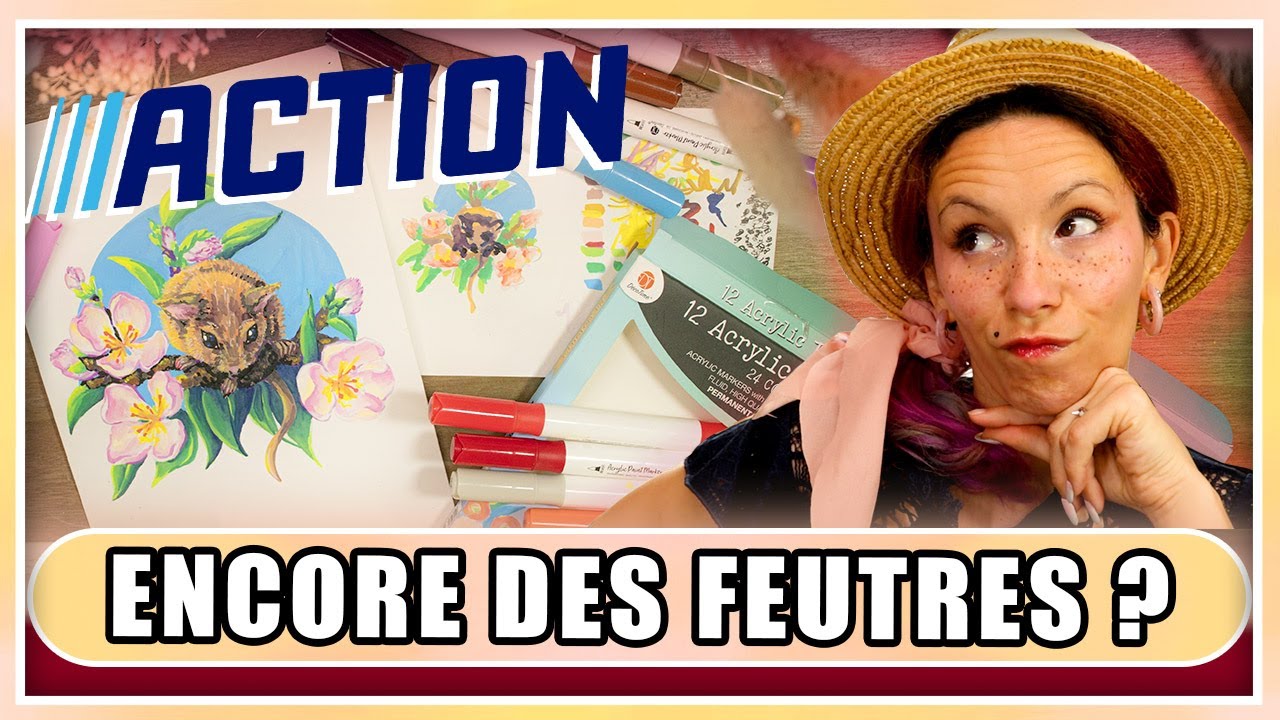 HAUL ACTION 🌟 I FEUTRE ACRYLIQUE I Une bonne copie ? I Swatch et tests - Peinture petit prix